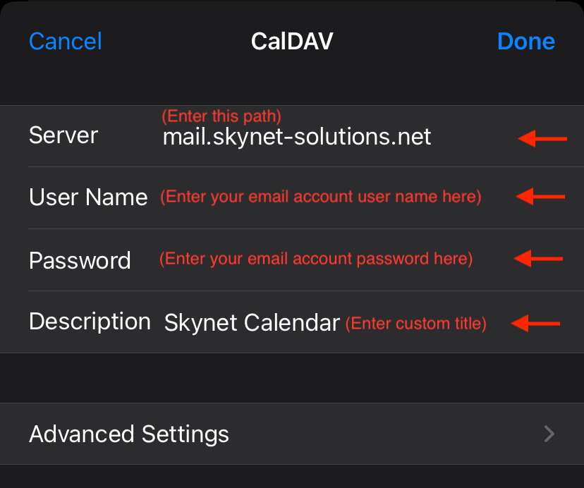 SmarterMail Calendar Integration for iPhone 7