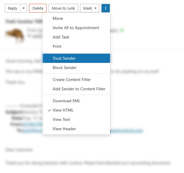 Trust Sender