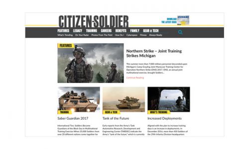 Citizen Soldier website design