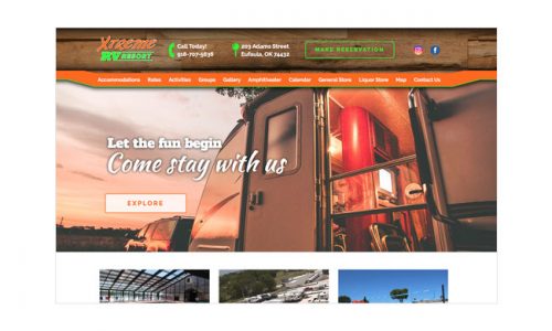 Xtreme RV Resort E-commerce Website